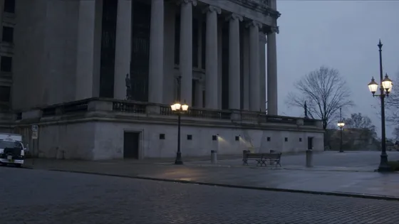 New civil lawsuit against Sean Combs: a columned federal courthouse at dusk